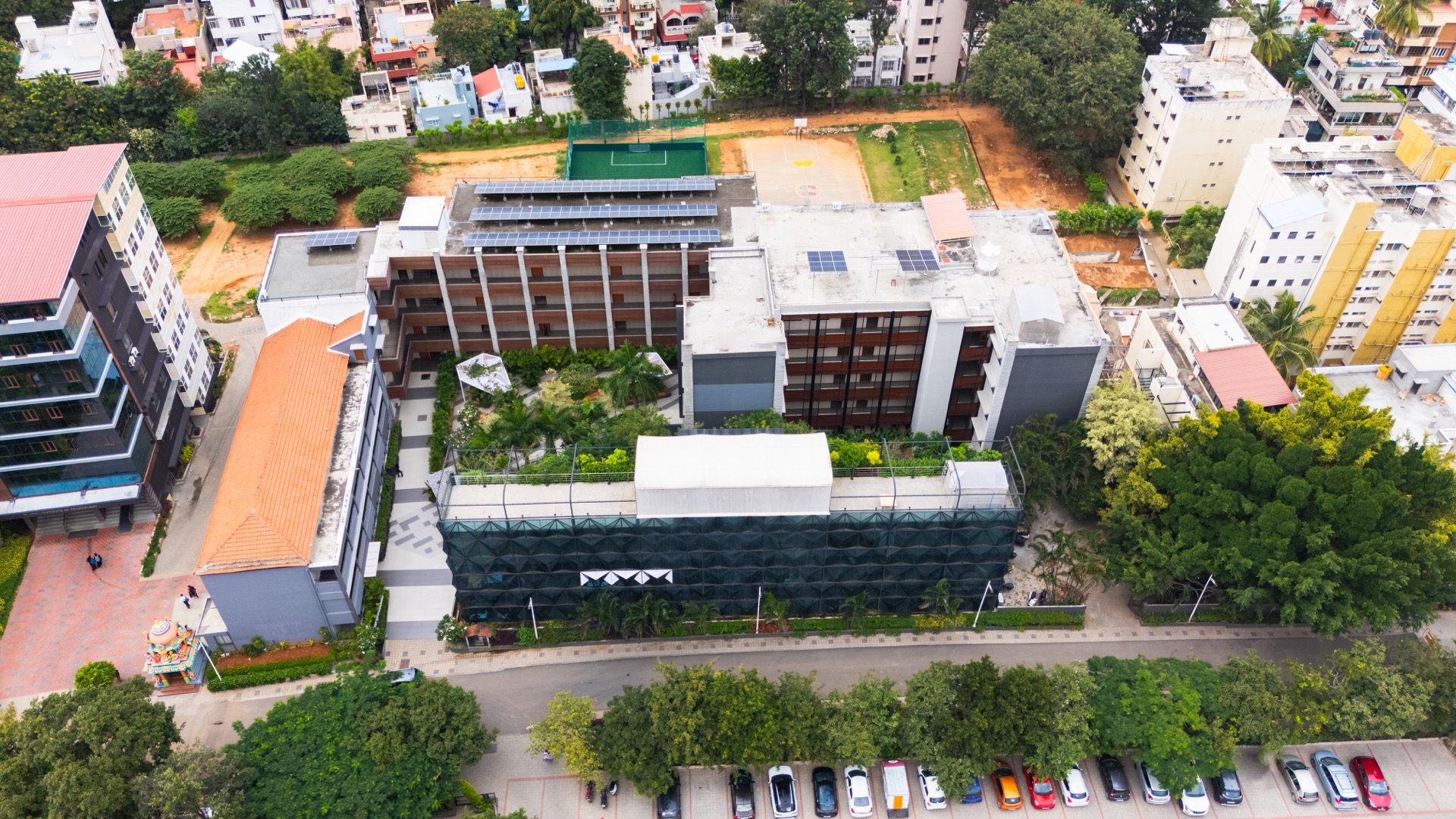 Atria University campus aerial